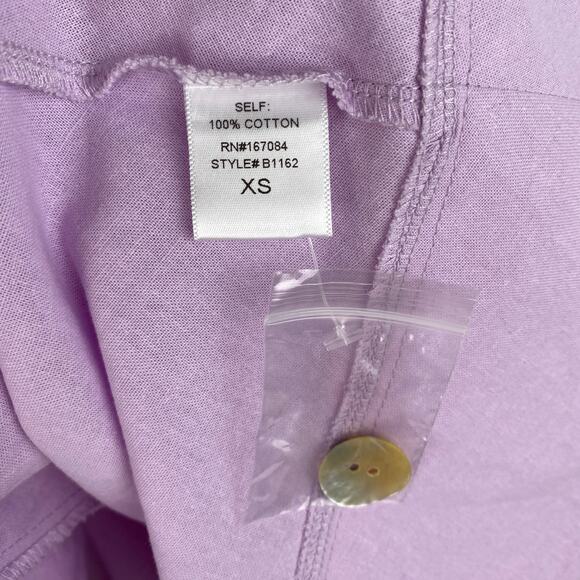 Tuckernuck Meryl Shirt Dress Size XS Lilac Purple Cotton Pomander Place - Picture 12 of 14